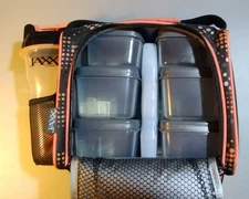 Jaxx by Fit And Fresh Fitpack Meal Prep Bag with 6 Containers Drink Mesh Pocket