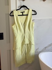 BCBG Size 6 Zip Front Light Green Peplum Cocktail Dress