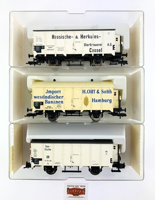 PD40 - FLEISCHMANN H0 83 5807/5837/5348 K- LOT 3 CLOSED WAGONS WITH DR GATEWAY