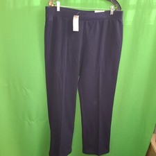 5168 NWT CHICO'S 2 Zenergy Knit Collection Solid Pant pants cotton navy blue