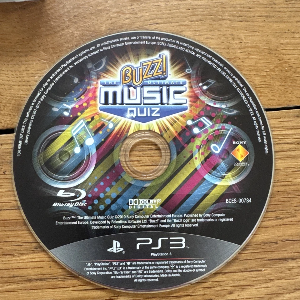 Sony PlayStation 3 PS3 - Complet - Buzz The Ultimate Music Quiz Rare FR - Photo 2/4