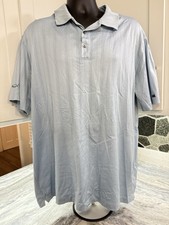 Nike Men's Tiger Woods Collection Collar Golf Polo Shirt Blue XL EUC