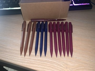 Rare NOS Pentel QE407 Twist Erase Made In Japan Assorted Colors 1 Dozen