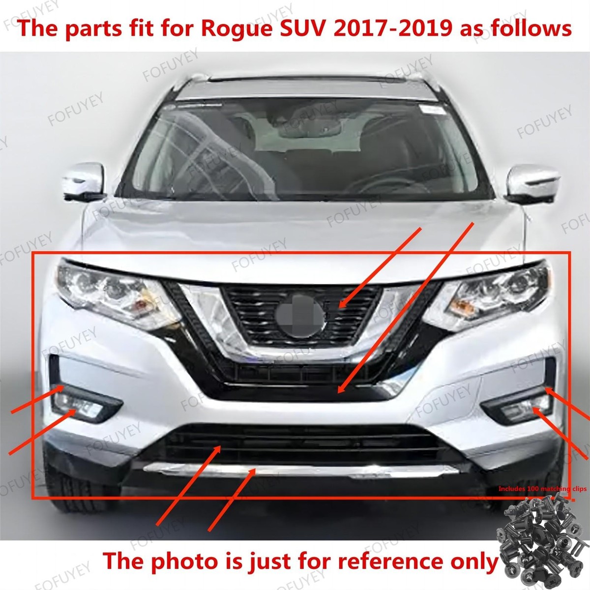 WEDGIF 2Pcs Auto Front Bumper Honeycomb Mesh Fog Light Grille Grill