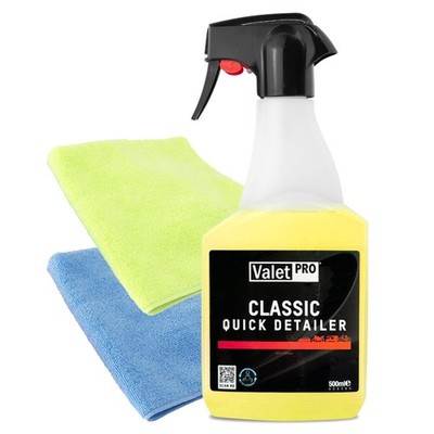 VALETPRO CLASSIC QUICK DETAILER 500ML EASY SPRAY BUFF SHINE DETAIL SPRAY SET