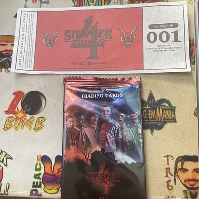 zerocool Stranger Things Promotional Trading Card Pack w Vending Machine Ticket