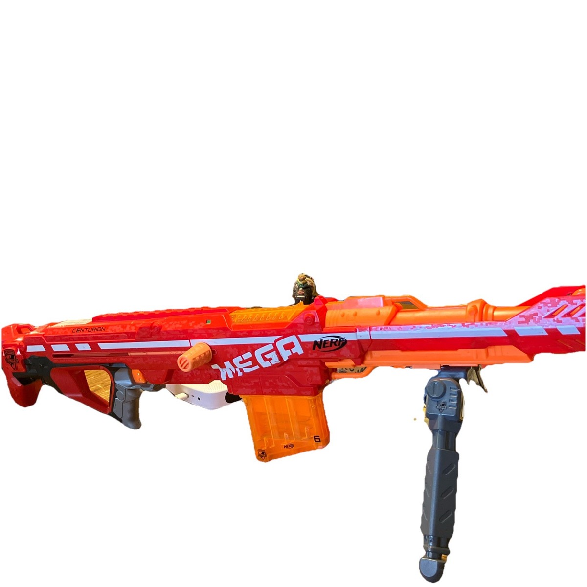 NERF N-Strike Elite CENTURION Mega Series Red Orange Sniper Rifle Dart Blaster - Jeux & Jouets