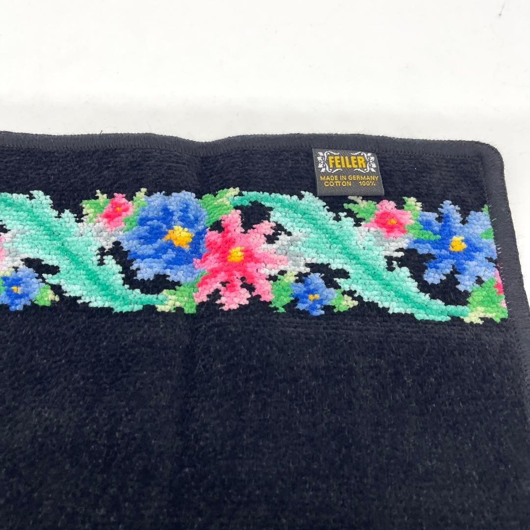 FEILER Handkerchief 2pc Set Flower Pattern 25cm S… - image 5