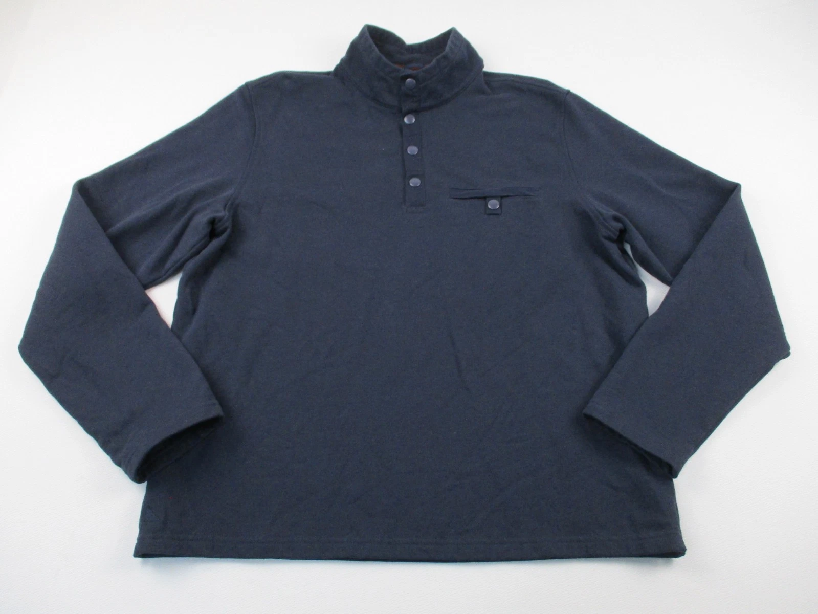 Untuckit Parkson Sweater Mens XL Blue 1/4 Button Long Sleeve