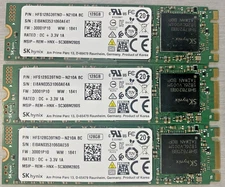 LOT OF 3 SK Hynix 128GB M.2 NVME SSD 2280 TESTED WIPED