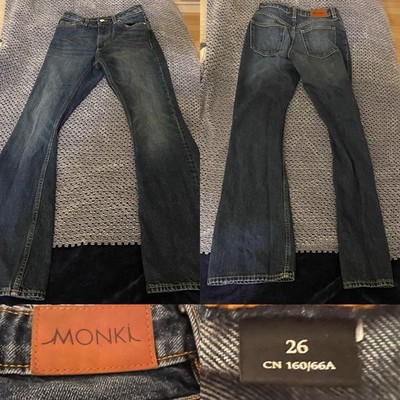Monki Dark Blue Jeans Size 26 100% Cotton Denim CN 160/66A Made In India MSRP$55