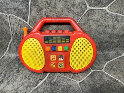 Scatola Blu Giocattoli Vintage Red Boom Box Radio Canzoni E Accendi