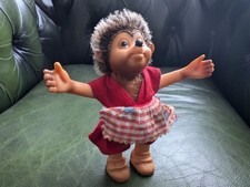 Steiff Mecki Mucki Hedgehog Vintage 50s Stuffed Animal Retro Plush Toy 60s J16