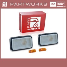 2x Seitenblinker f&uuml;r PORSCHE 911 G 964 993 924 944 968 WEI&szlig; + Birnen ORANGE