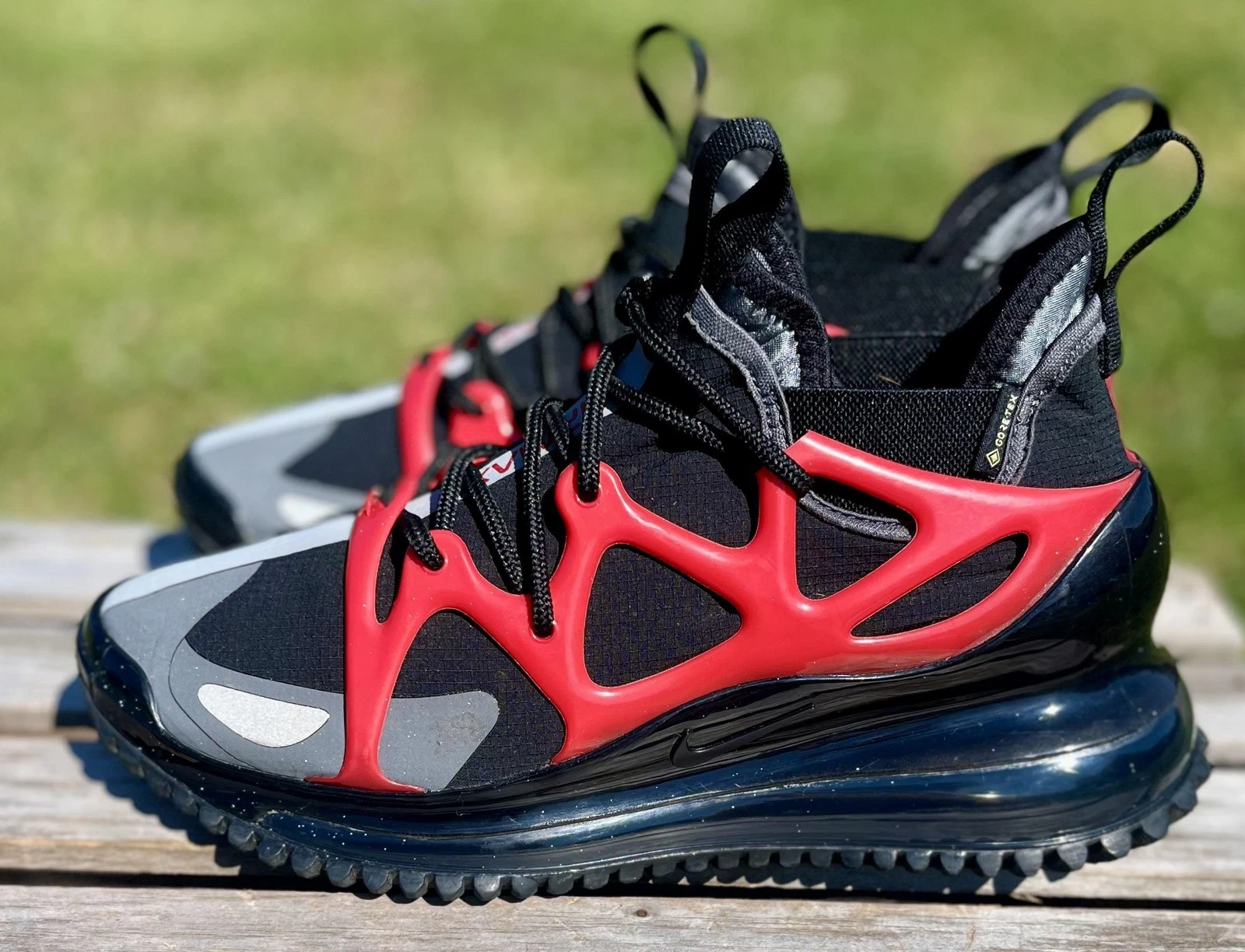 Nike Air Max 720 Horizon Shoes Men's Size 6 Black Red Gore-Tex BQ5808-001 Trail