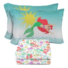 Disney The Little Mermaid Full Sheet Set - 4 Piece Kids Bedding Set Includes ...