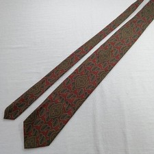 Longchamp Tie Bordeaux Paisley Silk Made in Italy