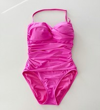 LILLY PULITZER Flamenco One Piece Bandeau Swimsuit : PINK - Women  s 8