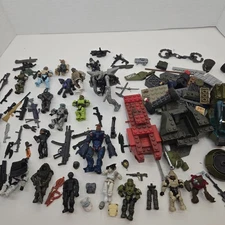 Halo Mega Construx Mini Action Figure Lot of 20+ Figs, Weapons & Parts Read!