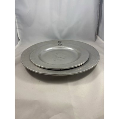 1960s Wilton Armetale RWP Hallmark Pewter Dinner & Salad Plates