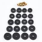 Assorted Rubber Flat Faucet Washers (24-Pieces) in Black