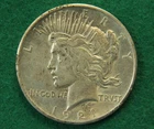 1921 high grade circulated U.S. Peace Silver Dollar high relief