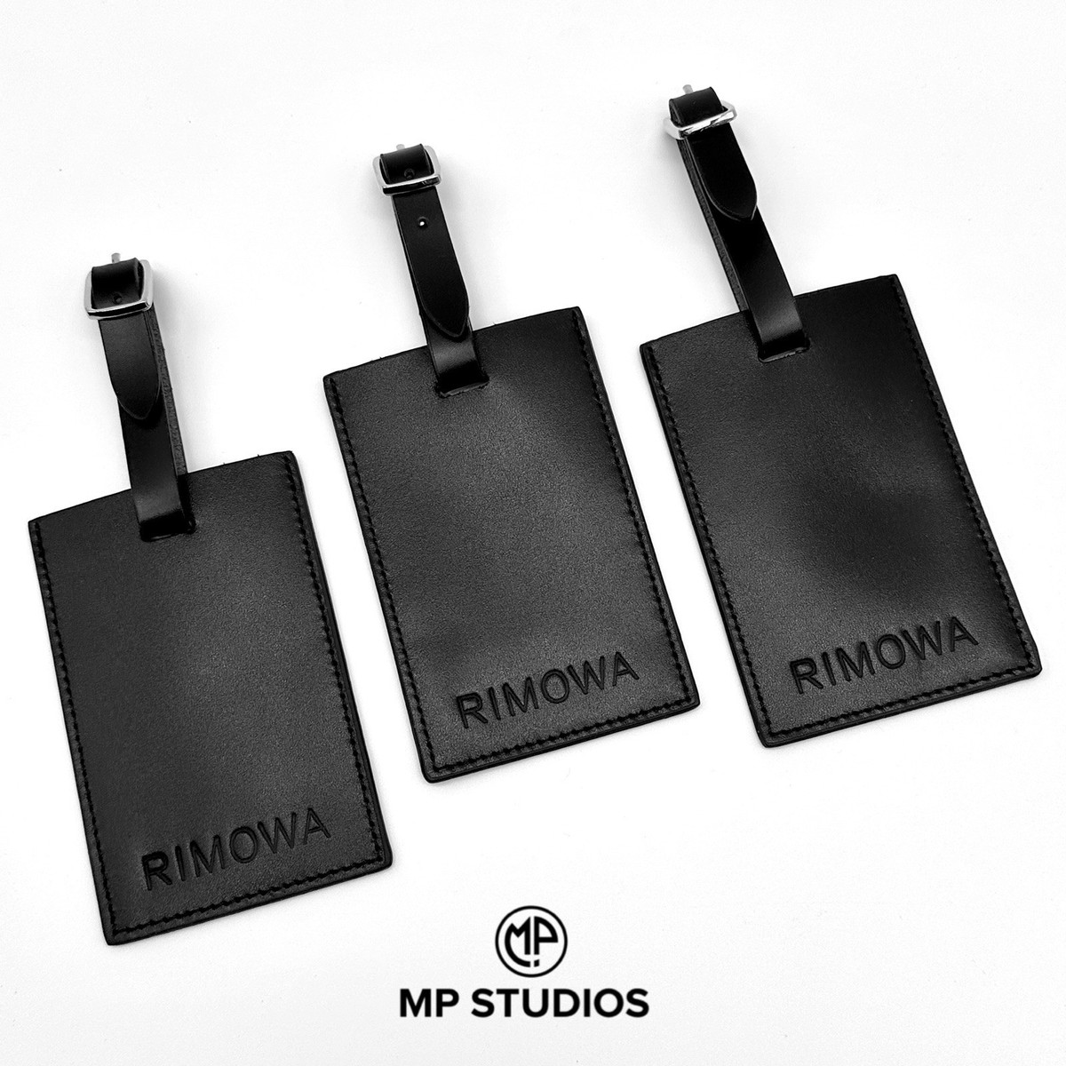 Rimowa Black Calfskin Leather Carry-on | Check-in Luggage Tag 2020