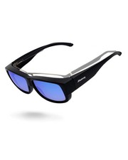Polarized Fit Over Glasses Sunglasses For Men, Rectangle Wrap Around Sun Glas...