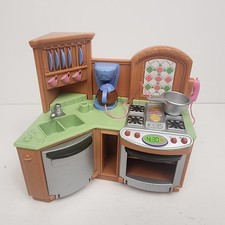Fisher Price Fun Sounds Kitchen 2003 Toy Play Set Stove Sink Pretend Tested