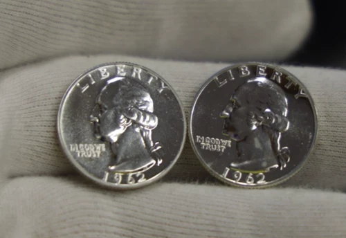 1962, 1962 US Proof Silver Washington Quarter 25c..