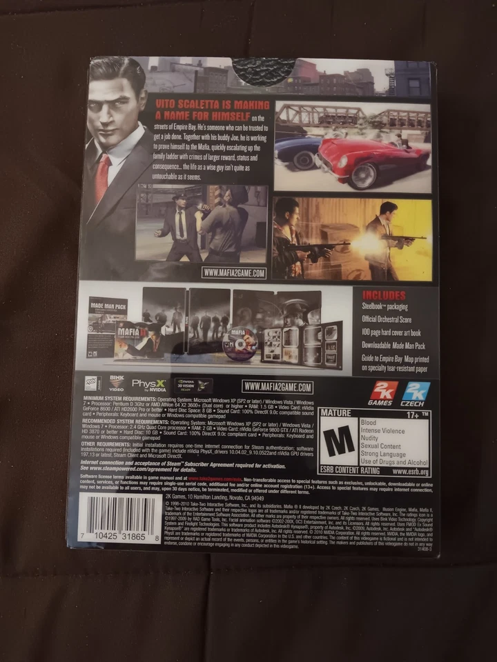 Steelbook Mafia II: Edición Coleccionista (PC, 2010) Foto 2 de 4