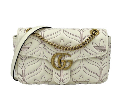 GUCCI x ADIDAS GG Marmont White Shoulder bag