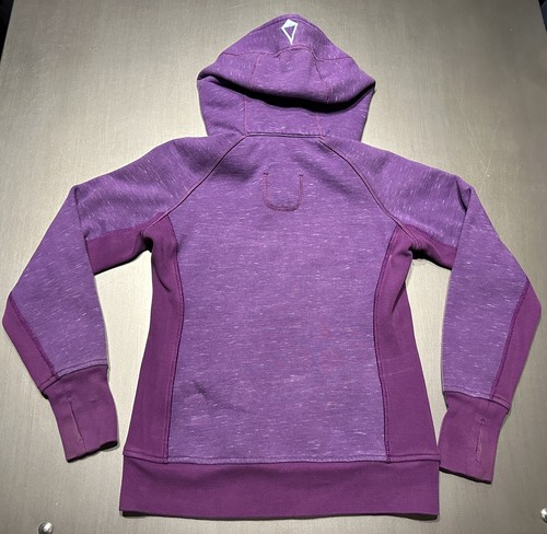 EUC Ivivva Zip Up Scuba Hoodie Sweatshirt Girls Size 14 Solid Purple CA 35801 - Picture 10 of 12