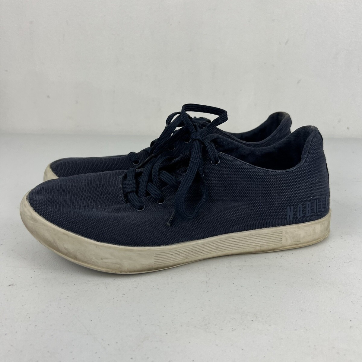 NOBULL Mid Canvas Trainer Navy Blue Athletic Sneaker Men