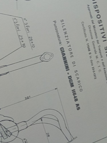 GIANNINI FIAT 500 TV R 594 Cc COPIA SCHEDA omologazione DIAGRAM SPECS 1973 - Foto 7 di 10