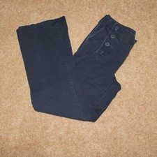 Tommy Hilfiger Pants Women's 6 Blue Straight Leg Solid Flat Front Buttons