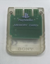 Official OEM Sony Playstation 1 PS1 PSX Memory Card SCPH-1020 Clear White