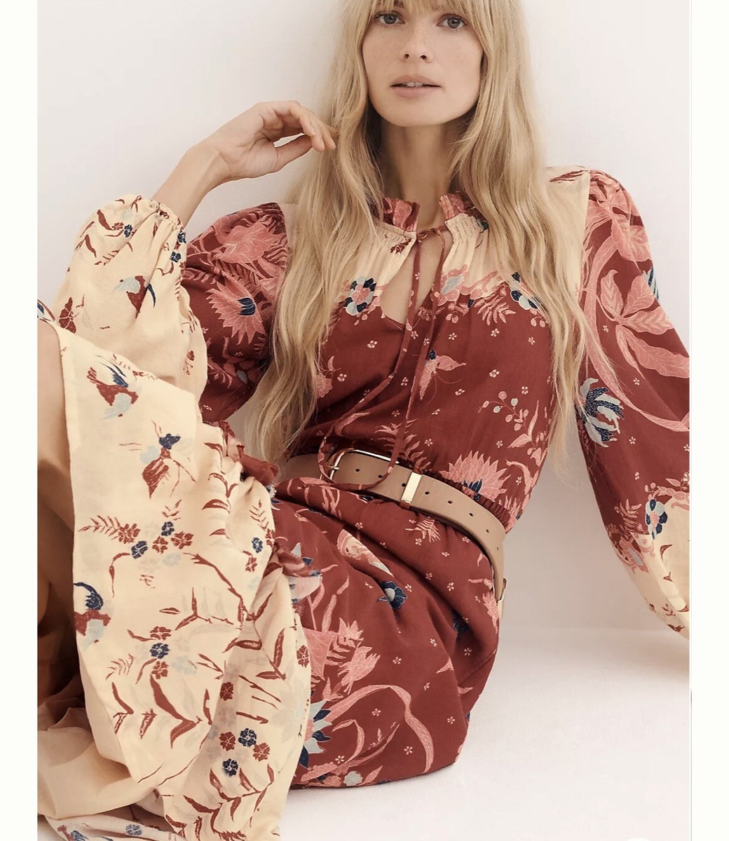 NWT Anthropologie Carmela Maxi Dress Large $228 L Bohemian Boho