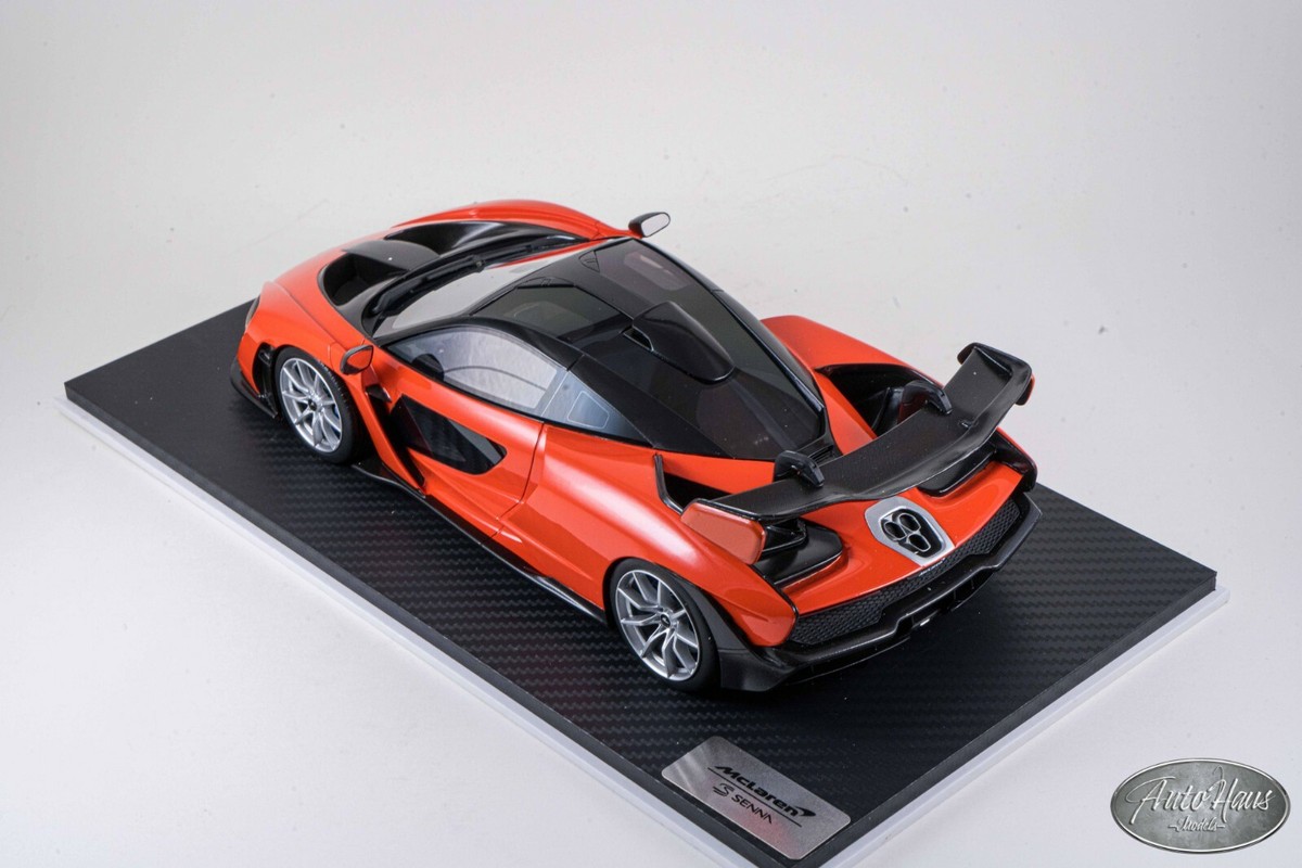 1/18 TSM Top Speed TrueScale McLaren Senna Orange Dealer Edition