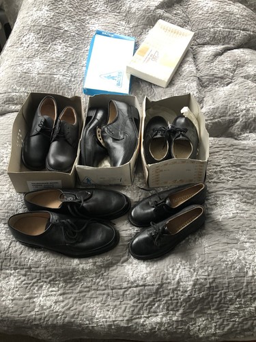 ORIGINAL BUNDESWEHR HALBSCHUHE BW DIENSTSCHUHE BUSINESS LEDER SCHWARZ Konvolut