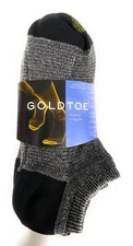 Gold Toe 6 Pack Men's No Show Socks Breathable Soft Cotton Blend Irregular