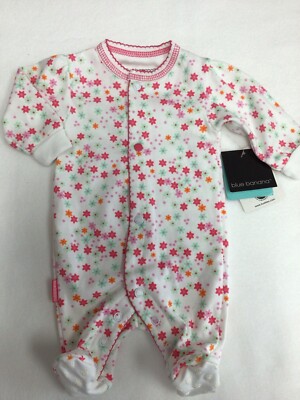 Preemie baby girl footie Kushies from pretty petals collection