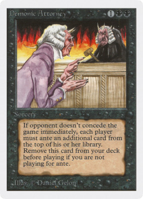 Demonic Attorney x1 Unlimited Edition MTG EX/NM - R103 - 4RCards