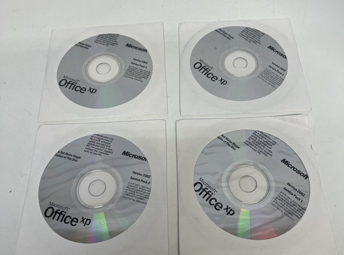 NEW Sealed Microsoft Office XP Version 2002 Service Pack *4 PC