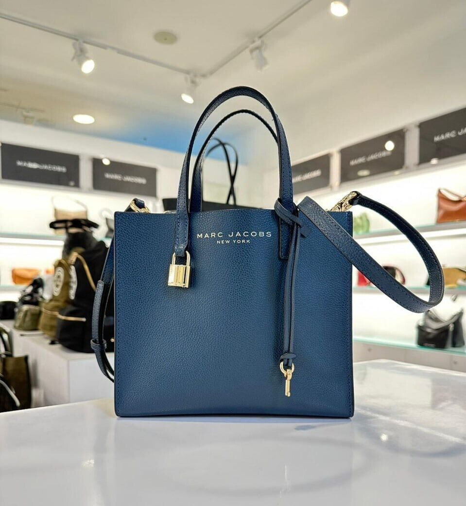 Marc Jacobs Mini Grind Leather Tote - Blue Sea (M0015685-426