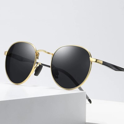 Gafas De Sol Polarizadas Retro Circular Príncipe Heredero Reflectantes Aluminio