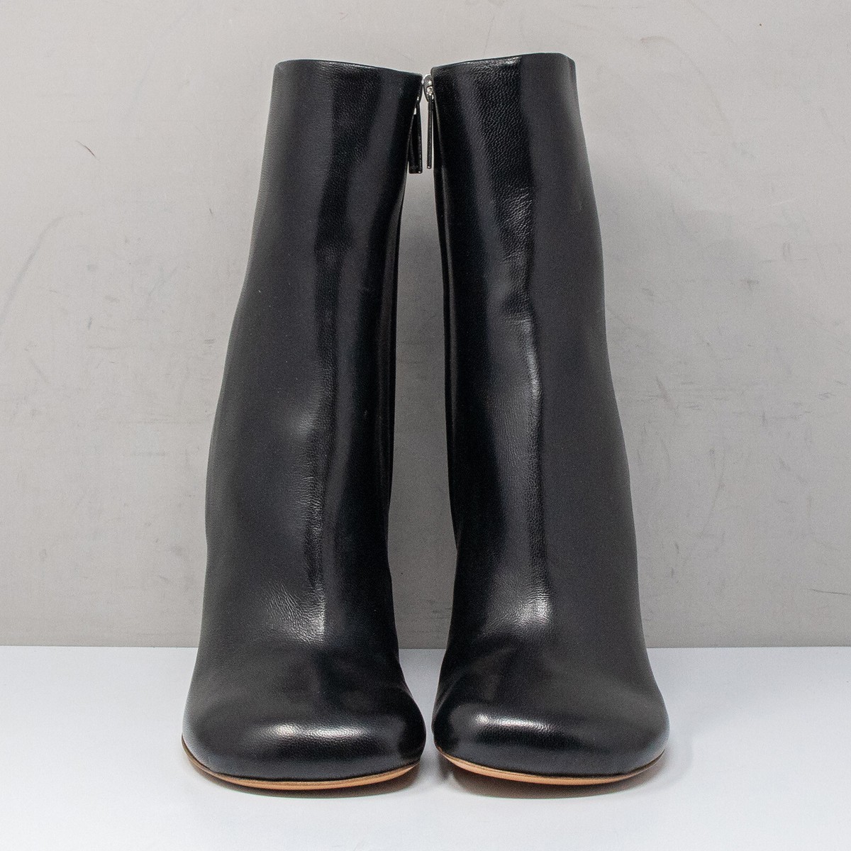 OFF-WHITE 'Tonal spring' ankle boots オフホワイト ブーツ Off-White Tonal Spring 110mm Black Leather Boots, Size 40 EU
