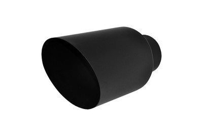 Brand New Flat Black Exhaust Tip 5'' IN 8'' Out 15'' Long  HI-Temp Powder Coat