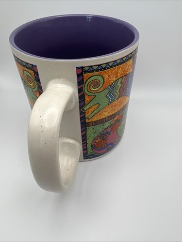 Laurel Burch Dog Tails Coffee Cup Mug Patchwork Dogs 2014 Artistic Collection - Picture 6 of 11