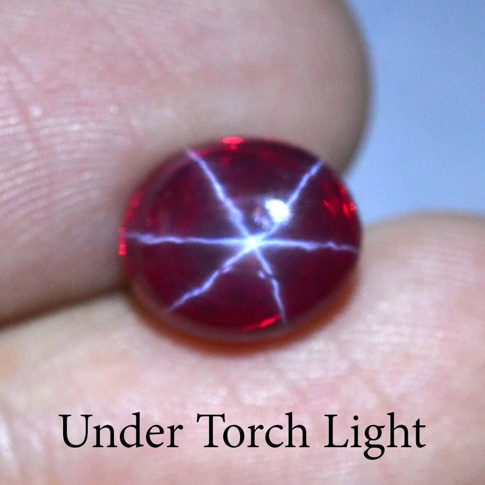 6.65 Ct 10.4x8.7 MM Ruby Star Sapphire 6 Rays Lab Created Corundum VDO RRS9788 - Image 3 of 4